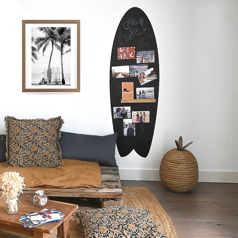 tableau magnétique planche de surf murale