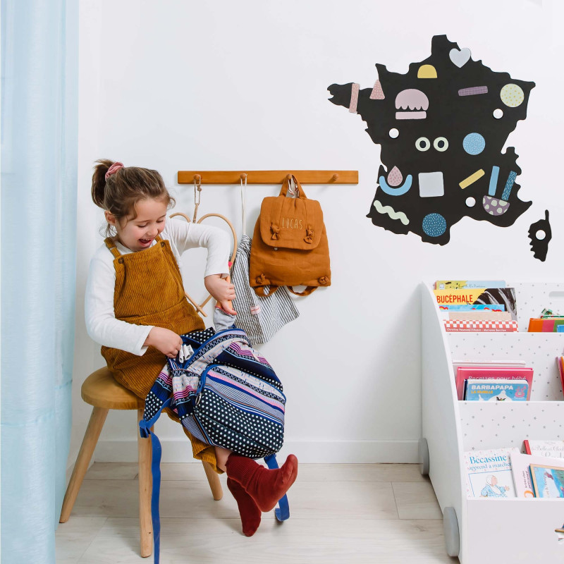 Carte de France magnétique idéal pour décorer une chambre d'enfant