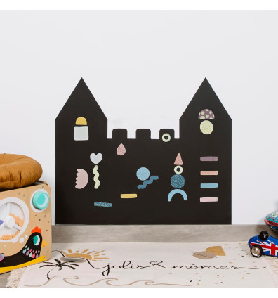 tableau magnétique mural en forme de château idéal pour décorer une chambre d'enfant dès 3 ans - Ferflex