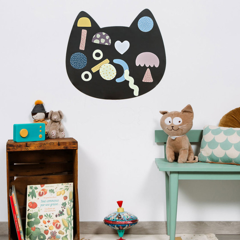 tableau magnétique chat pour chambre d'enfant dès 3 ans