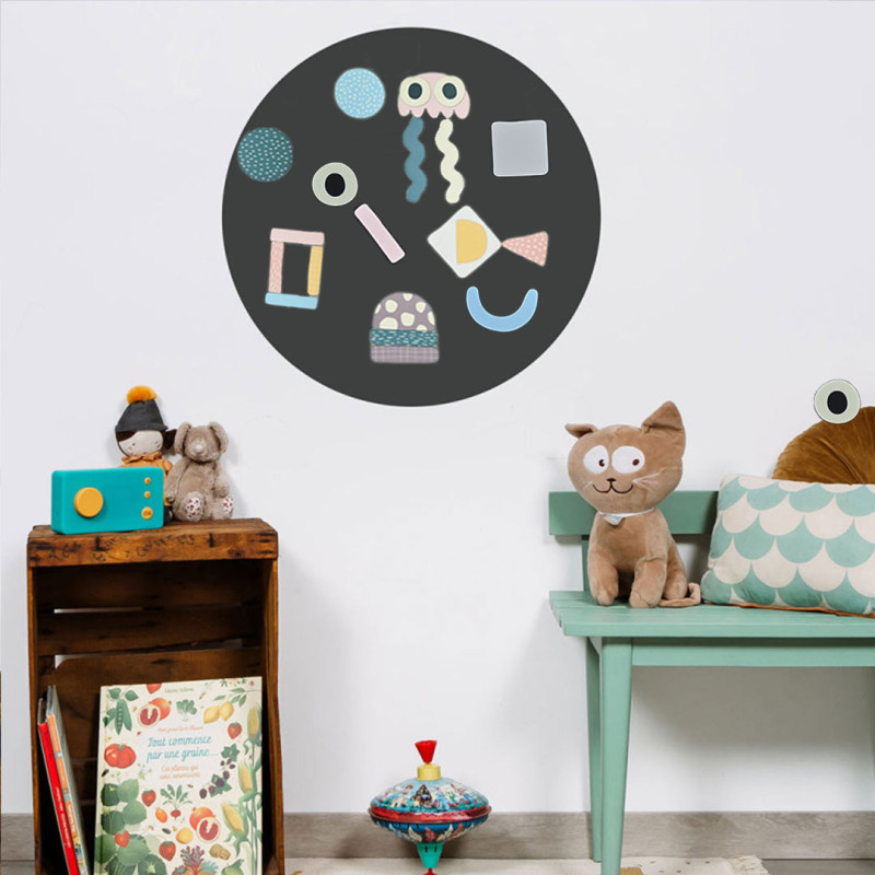 tableau magnétique mural rond idéal pour une chambre d'enfant - Ferflex