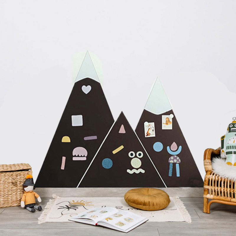 tableau magnétique mural en forme de montagne pour chambre d'enfant