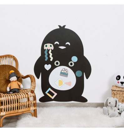 Tableau magnétique mural pingouin - tableau de jeu pour enfant - Ferflex