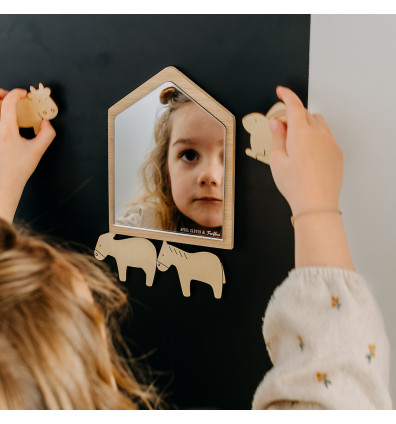 Miroir en bois magnétique pour enfant dès 3 ans - Ferlfex