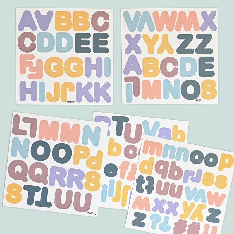 lettre magnétique majuscules et minuscules coloris Pastel - Jeu éducatif pour enfant -Ferflex