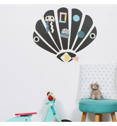 Tableau magnétique mural en forme de coquillage idéal pour décorer la chambre d'un enfant dès 3 ans. Ferflex