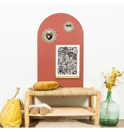 papier peint magnétique arche coloris Terracotta pour décorer l'entrée d'une maison  - Ferflex