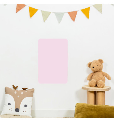 Tableau magnétique mural rectangulaire rose idéal pour une chambre d'enfant