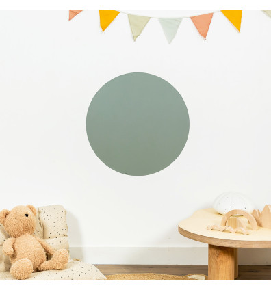 Tableau rond magnétique coloris Vert émeraude pour chambre d'enfant - Ferflex