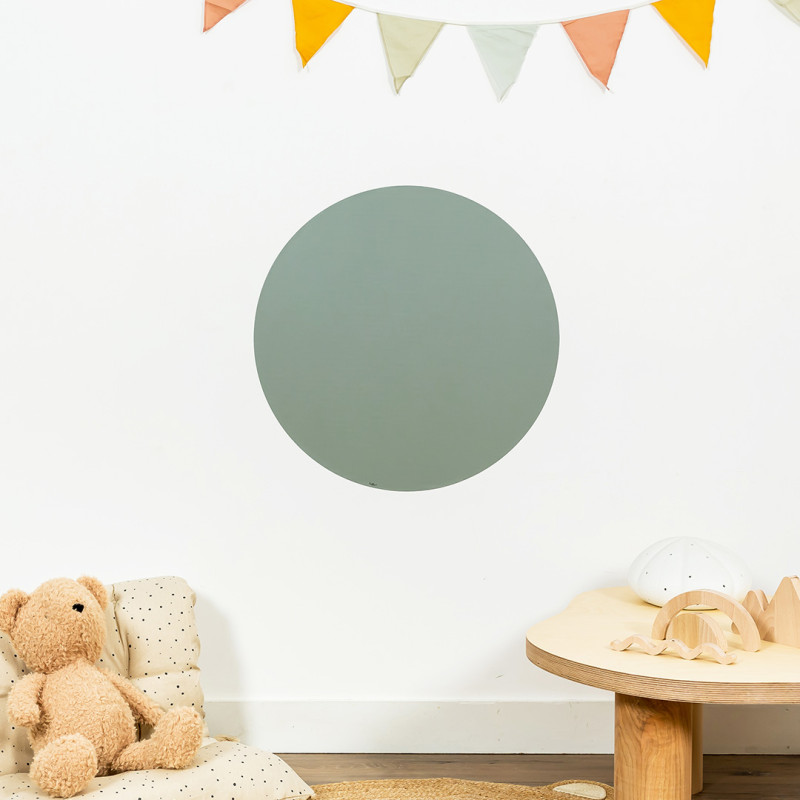 Tableau rond magnétique coloris Vert émeraude pour chambre d'enfant - Ferflex