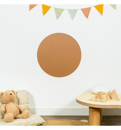 Tableau rond magnétique coloris Caramel pour chambre d'enfant - Ferflex