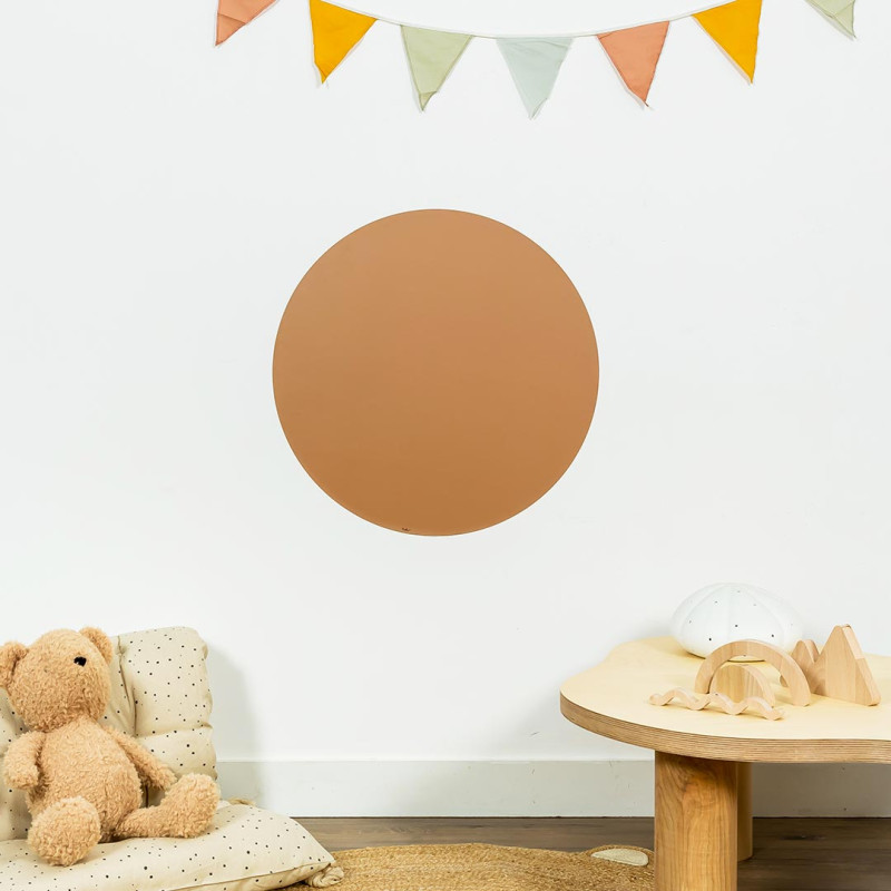 Tableau rond magnétique coloris Caramel pour chambre d'enfant - Ferflex