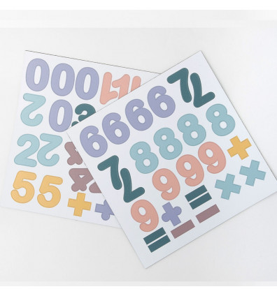 chiffres magnétiques pastel - lot de 100 magnets