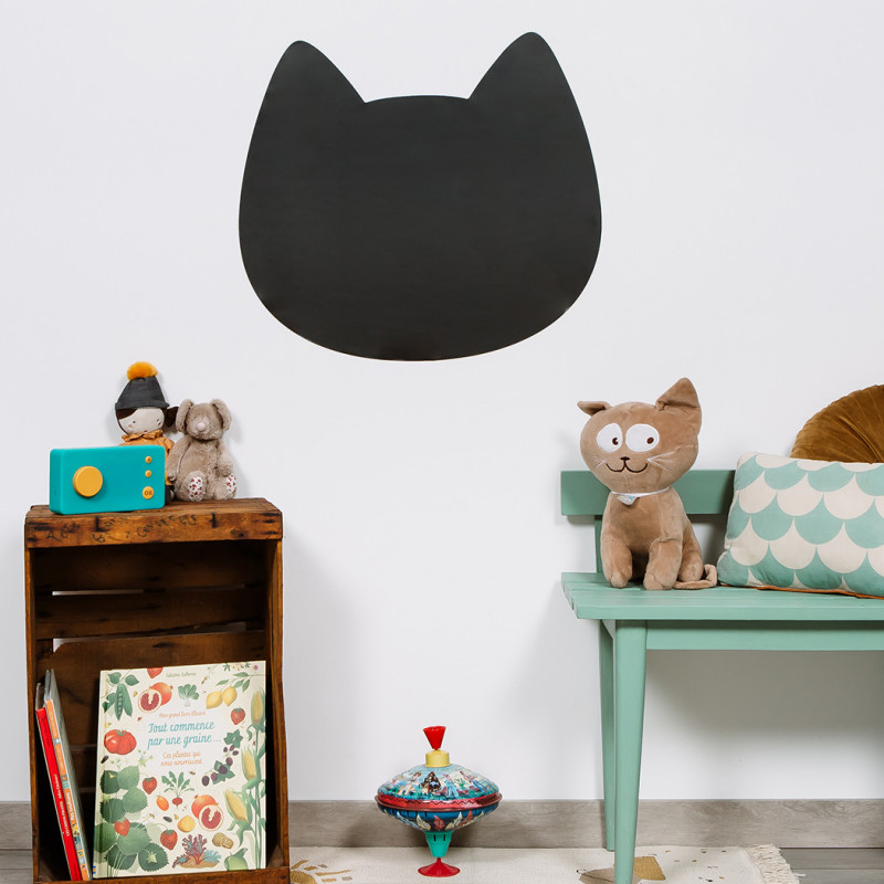 Tableau magnétique mural en forme de tête de chat