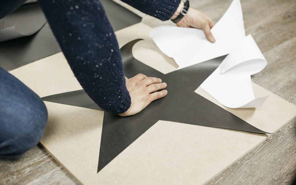 papier peint magnétique en forme d'étoile